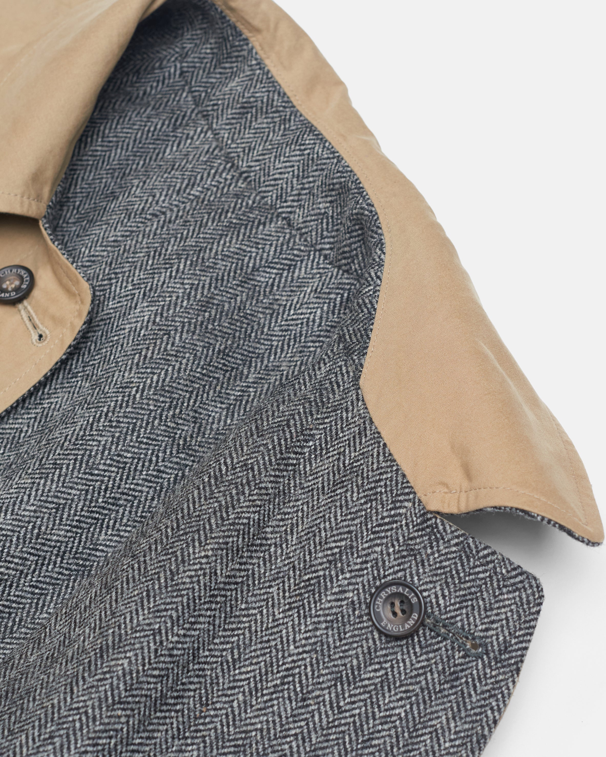 Made-in-England Twill-Tweed Reversible Topcoat