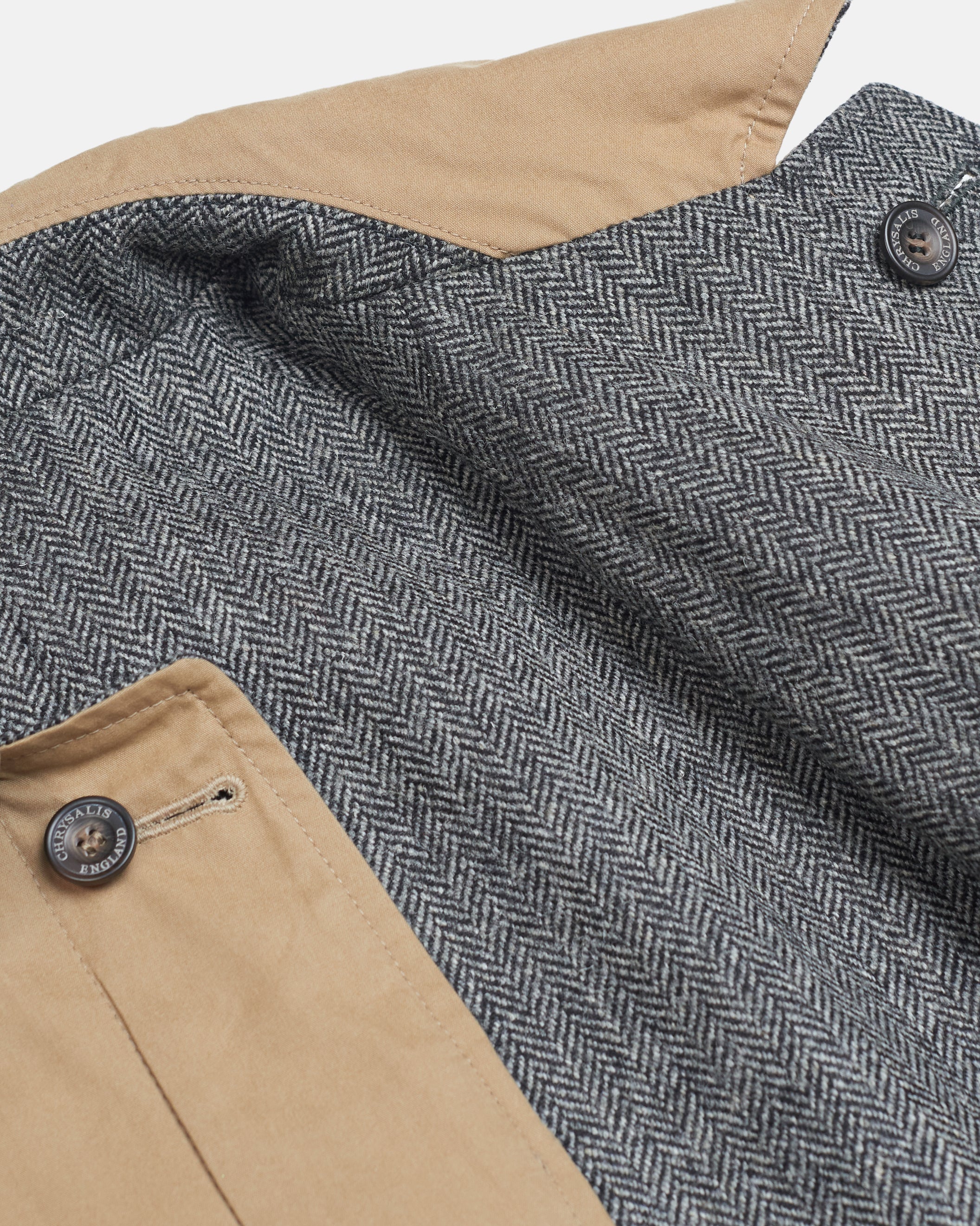 Made-in-England Twill-Tweed Reversible Topcoat