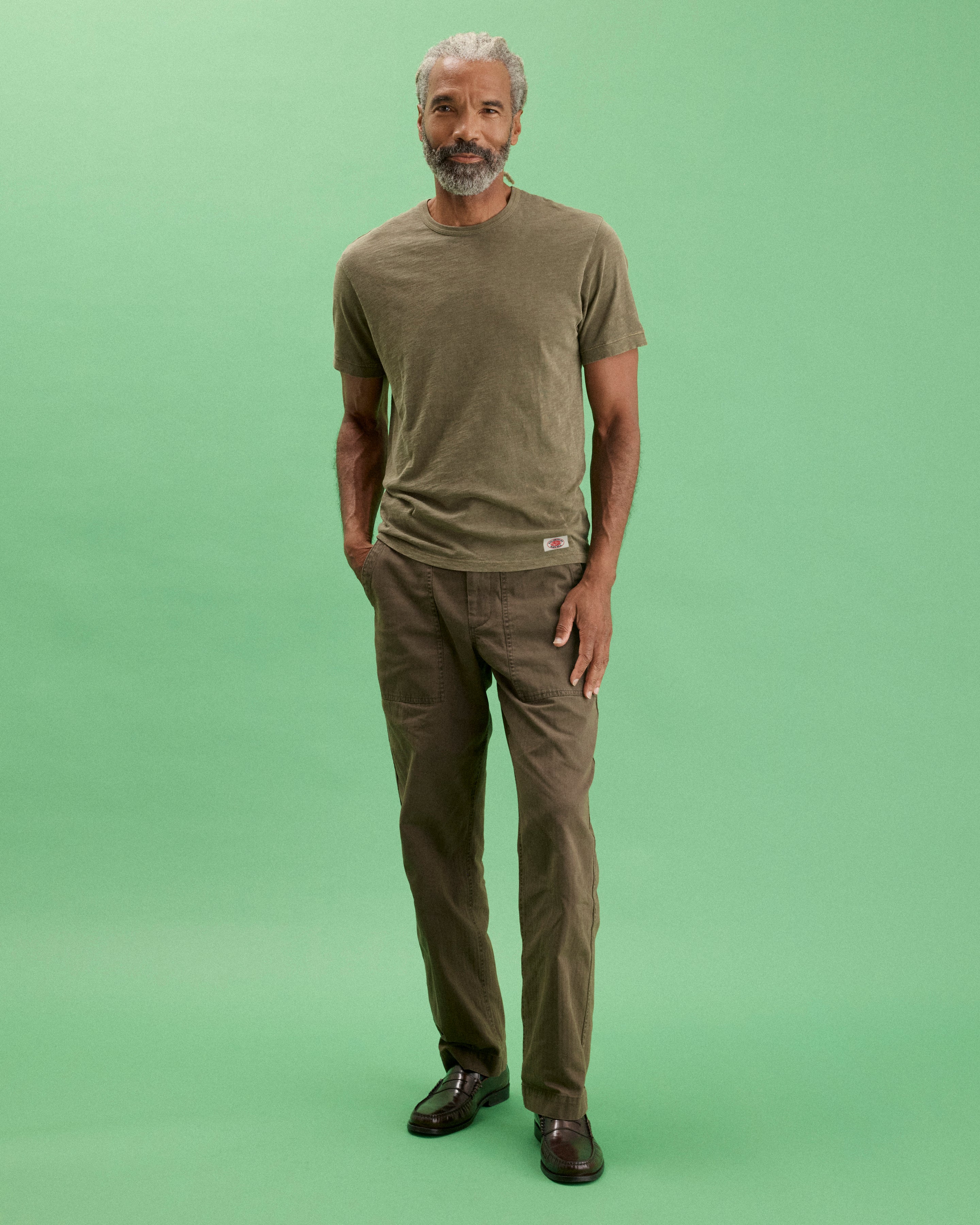 J. Press x Alex Mill Olive Grey T-Shirt