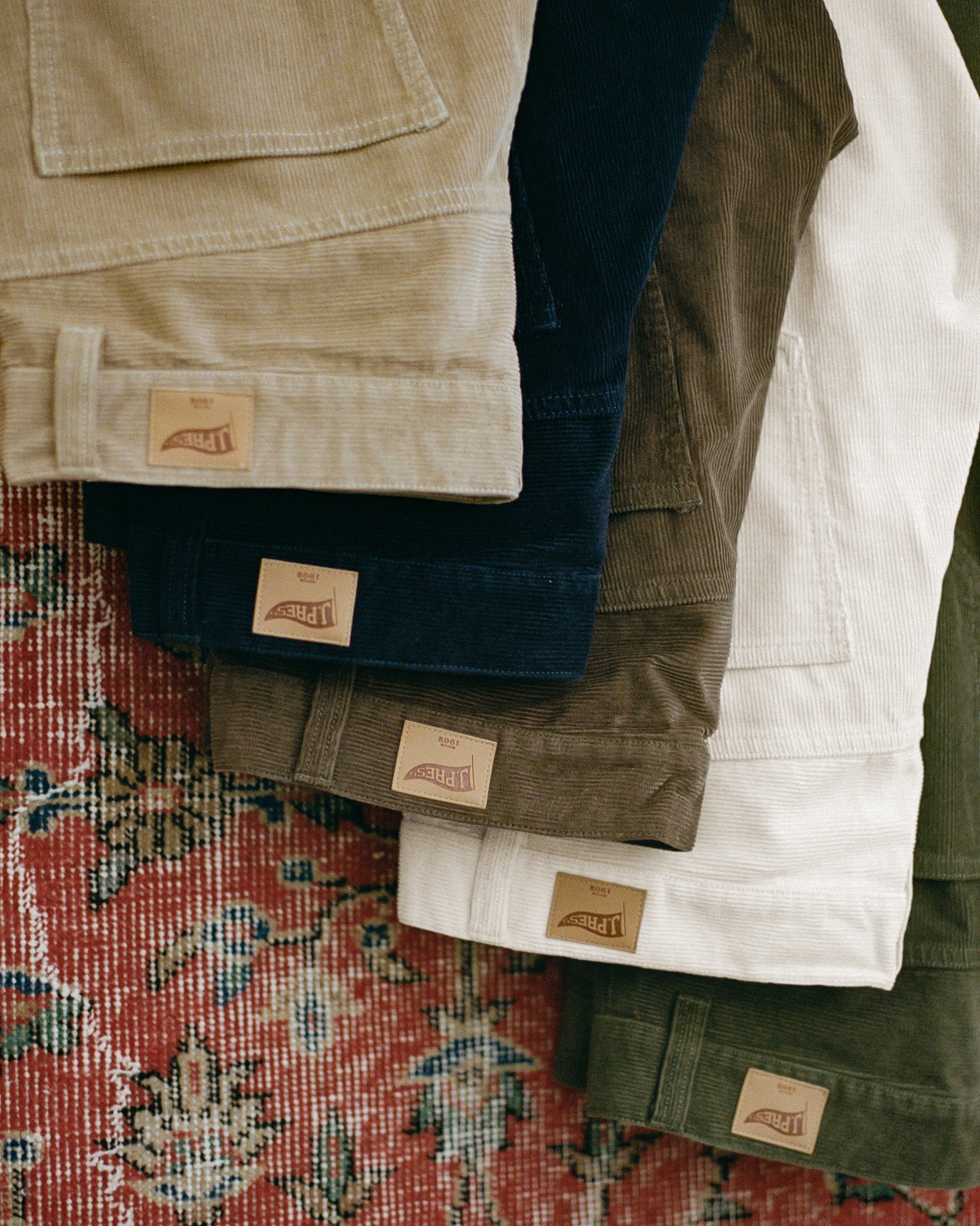 Stone Pincord 5-Pocket Pants - Trim Fit