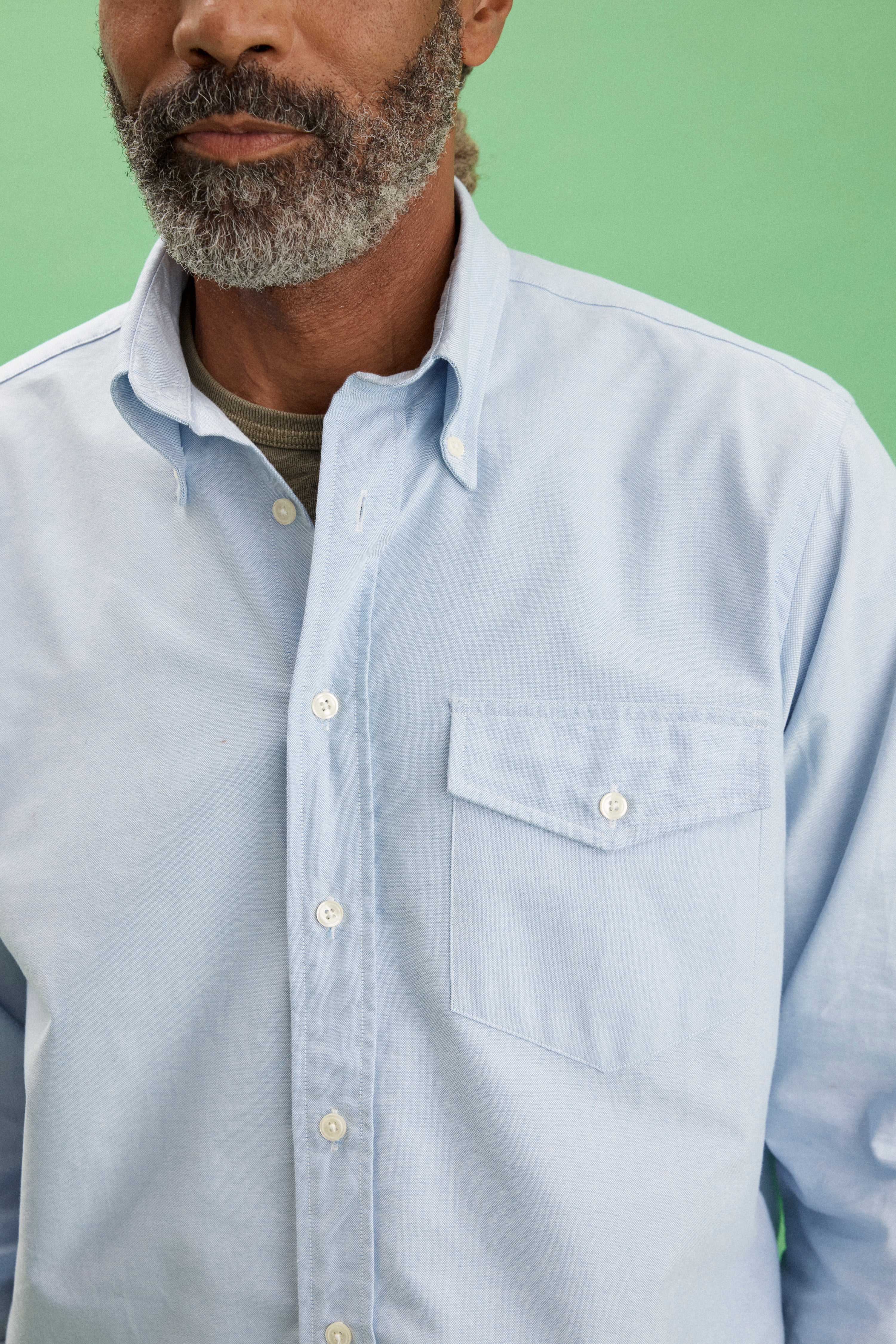 Made-in-USA Blue Oxford Sportshirt - Classic Fit