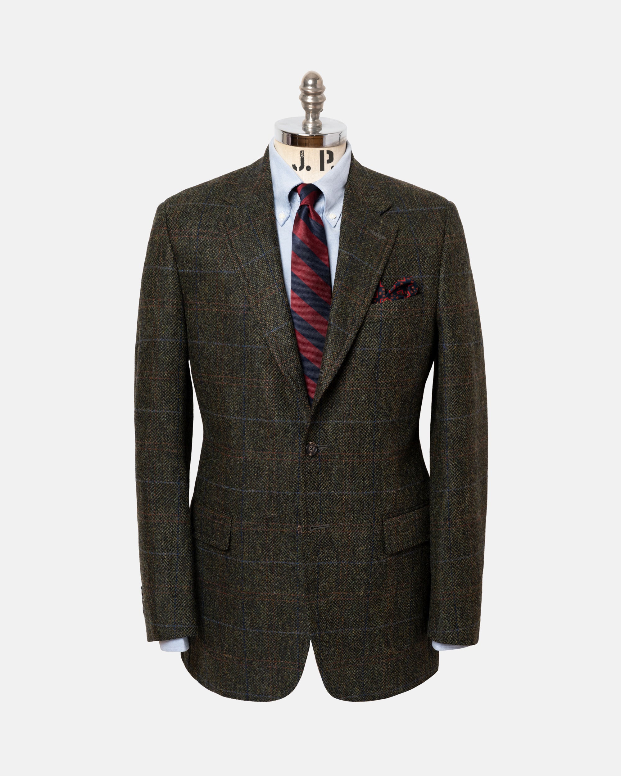 Made-in-Canada Olive Barleycorn with Windowpane Sport Coat