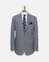 Made-in-Canada Grey Barleybone Stripe Irish Tweed Sport Coat