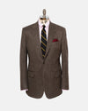 Made-in-Canada Tan Herringbone Pure Cashmere Sport Coat
