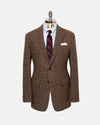 Made-in-USA Brown Ticweave Harris Tweed Sport Coat