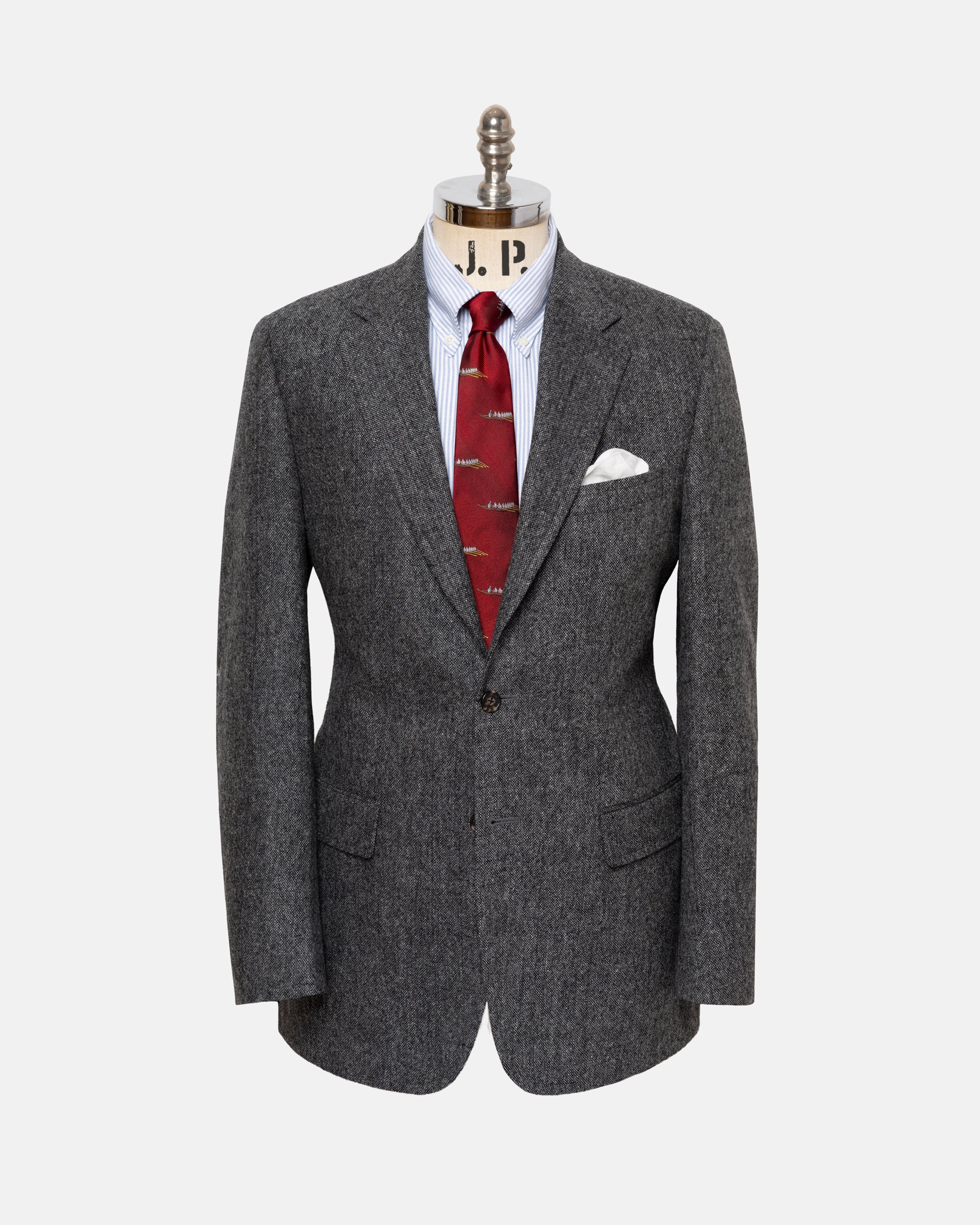 Made-in-Canada Grey Irish Donegal Tweed Sport Coat - Custom Make