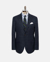 Made-in-Canada Blue Herringbone Pure Cashmere Sport Coat