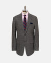 Made-in-USA Grey & Brown Houndstooth Cheviot Tweed Sport Coat
