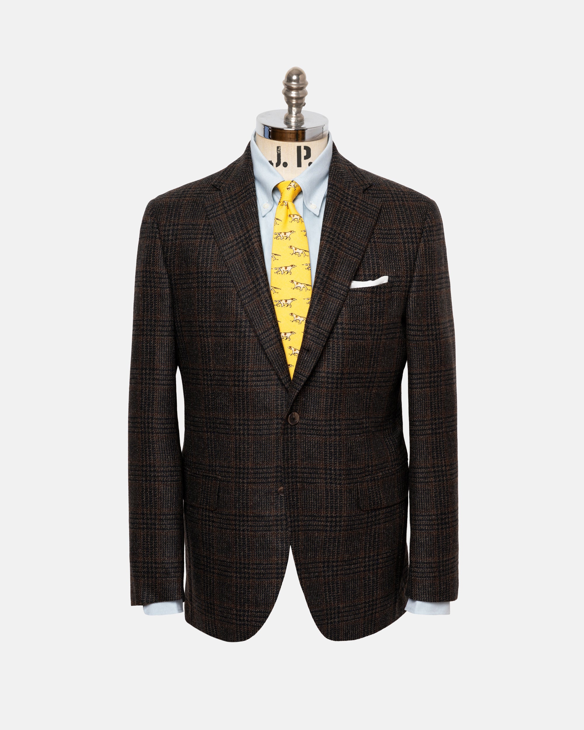 Made-in-Canada Brown Plaid Wool/Cashmere Sport Coat