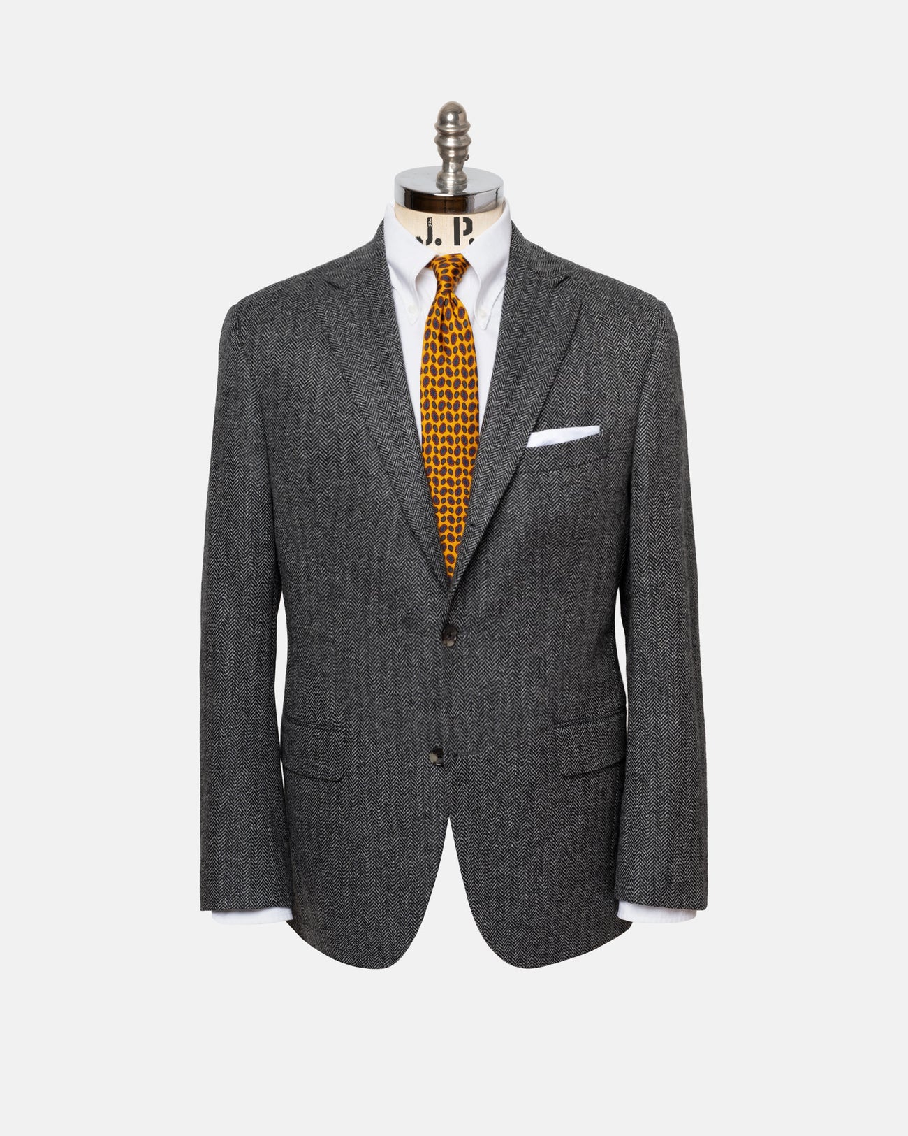 Made-in-Canada Grey Herringbone Wool/Cashmere Sport Coat