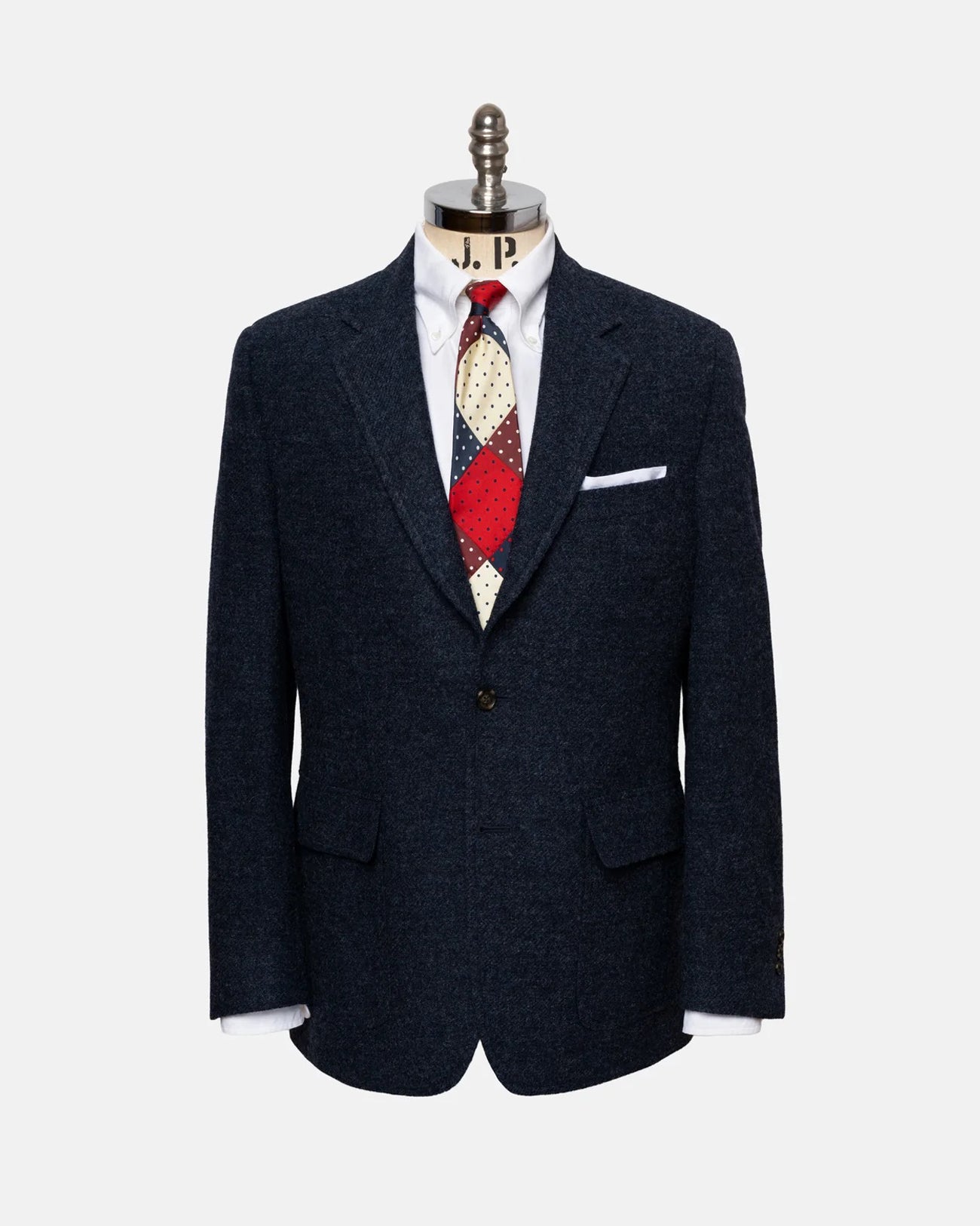 Made-in-Canada Blue Marl Shaggy Dog Scottish Shetland Wool Sport Coat