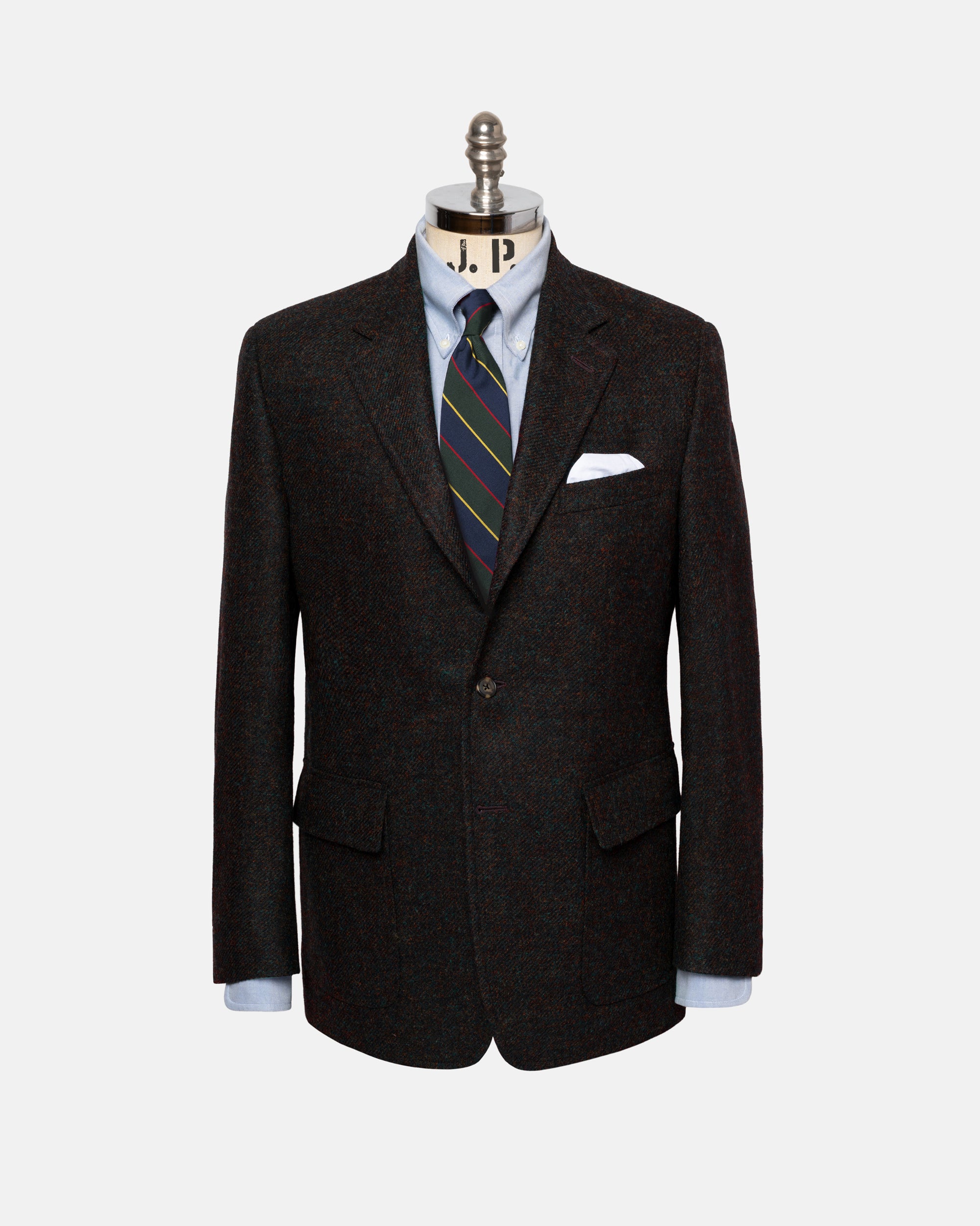 Made-in-Canada Brown Marl Shaggy Dog Scottish Shetland Wool Sport Coat