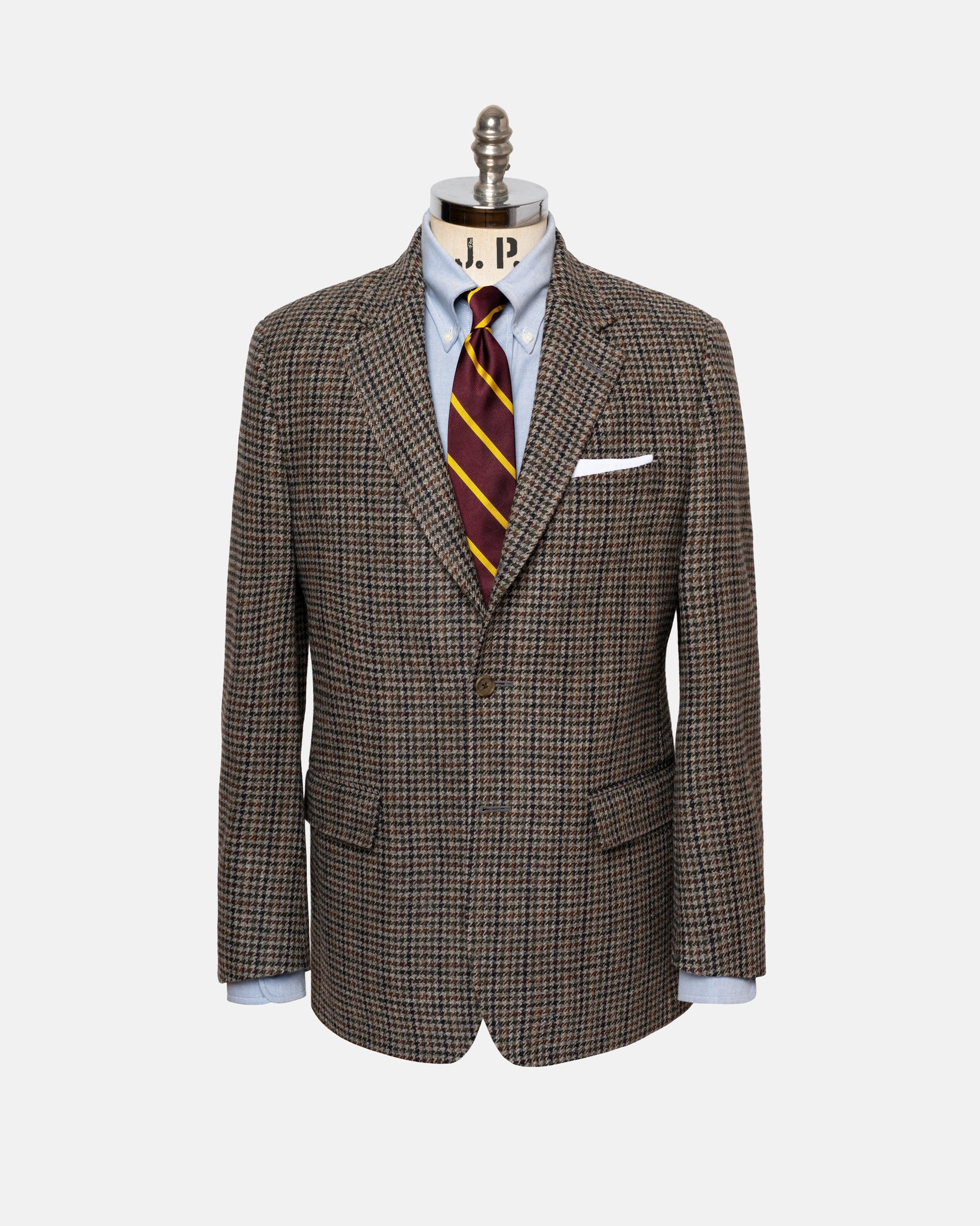 Made-in-Canada Grey, Blue & Brown District Check Sport Coat
