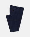 Solid Navy Wide Wale Corduroy Trouser - Trim Fit