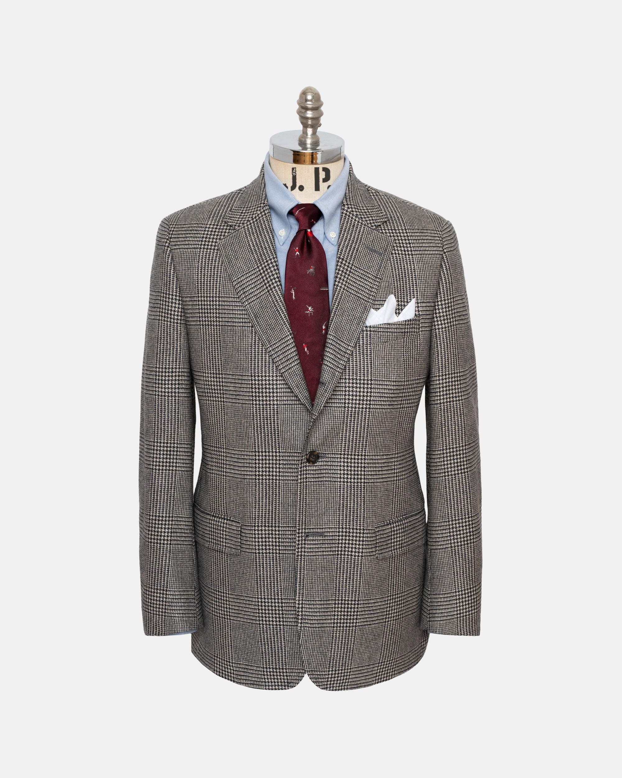 Made-in-Canada Glen Plaid Black & White Pure Cashmere Sport Coat