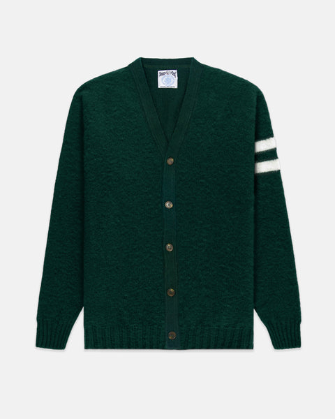 Shaggy Dog University Cardigan - Green | Men's Sweaters - J. Press