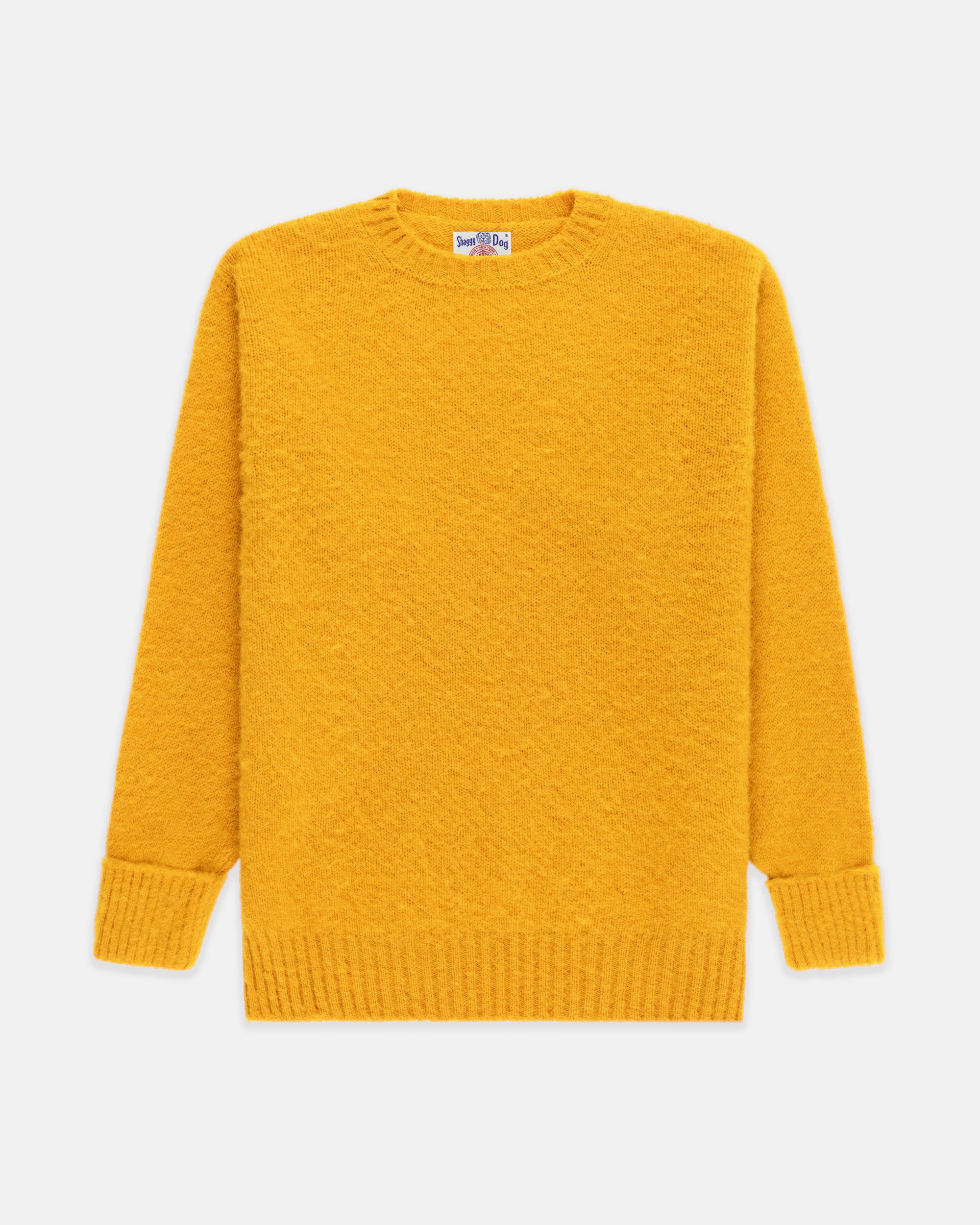 Made-in-Scotland Yellow Shaggy Dog Sweater - Classic Fit