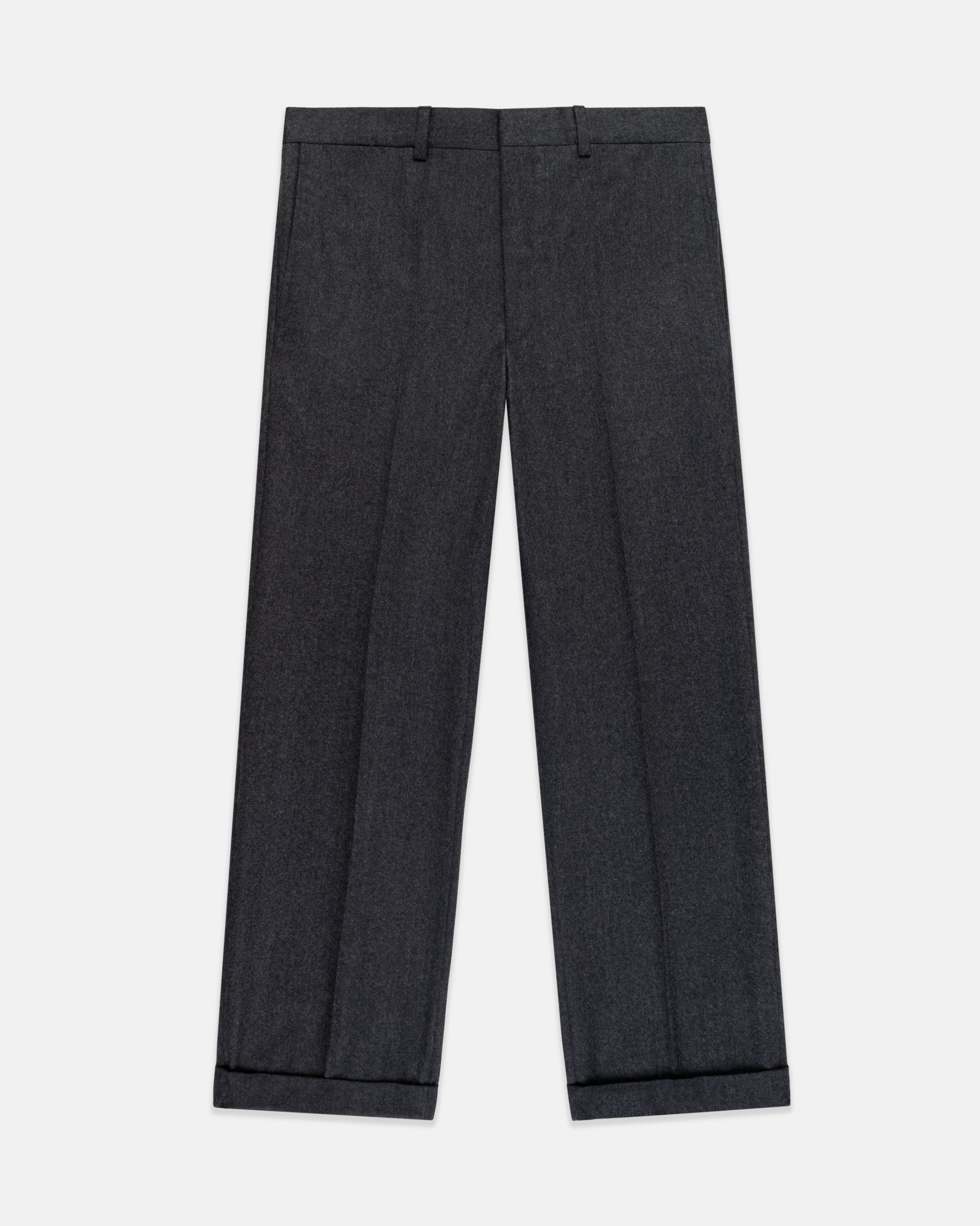 Made-in-Canada Charcoal Wool Flannel Trouser