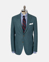 Made-in-Canada Solid Moss Green Wool Hopsack Sport Coat