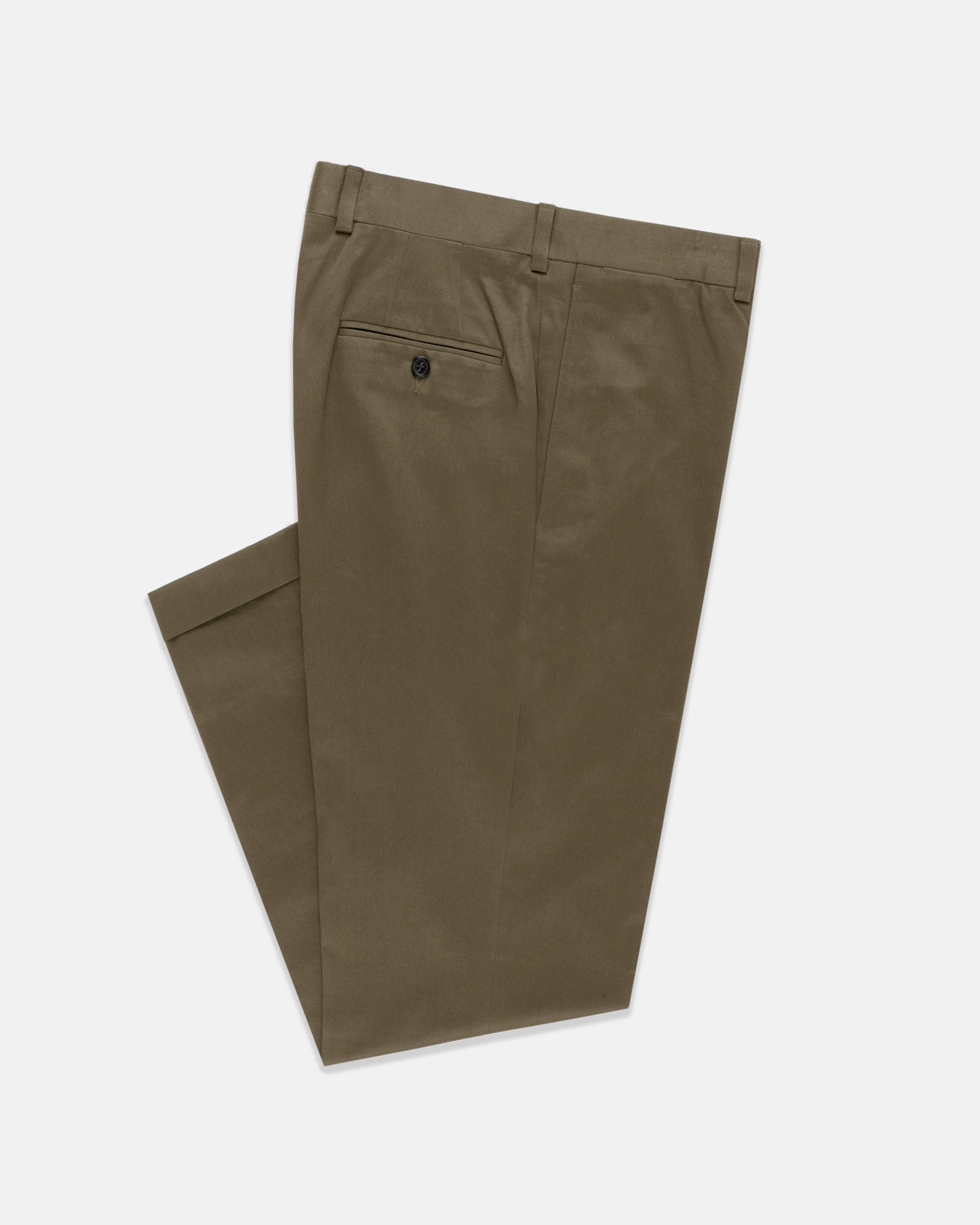 Classic Fit Olive Drill Cloth Trousers | J. Press