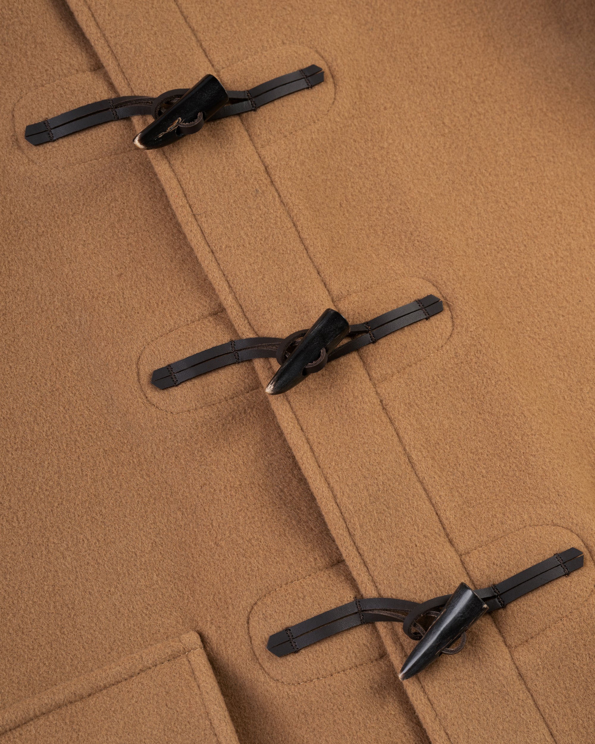 Made-in-England Camel  Classic Morris Duffle Coat