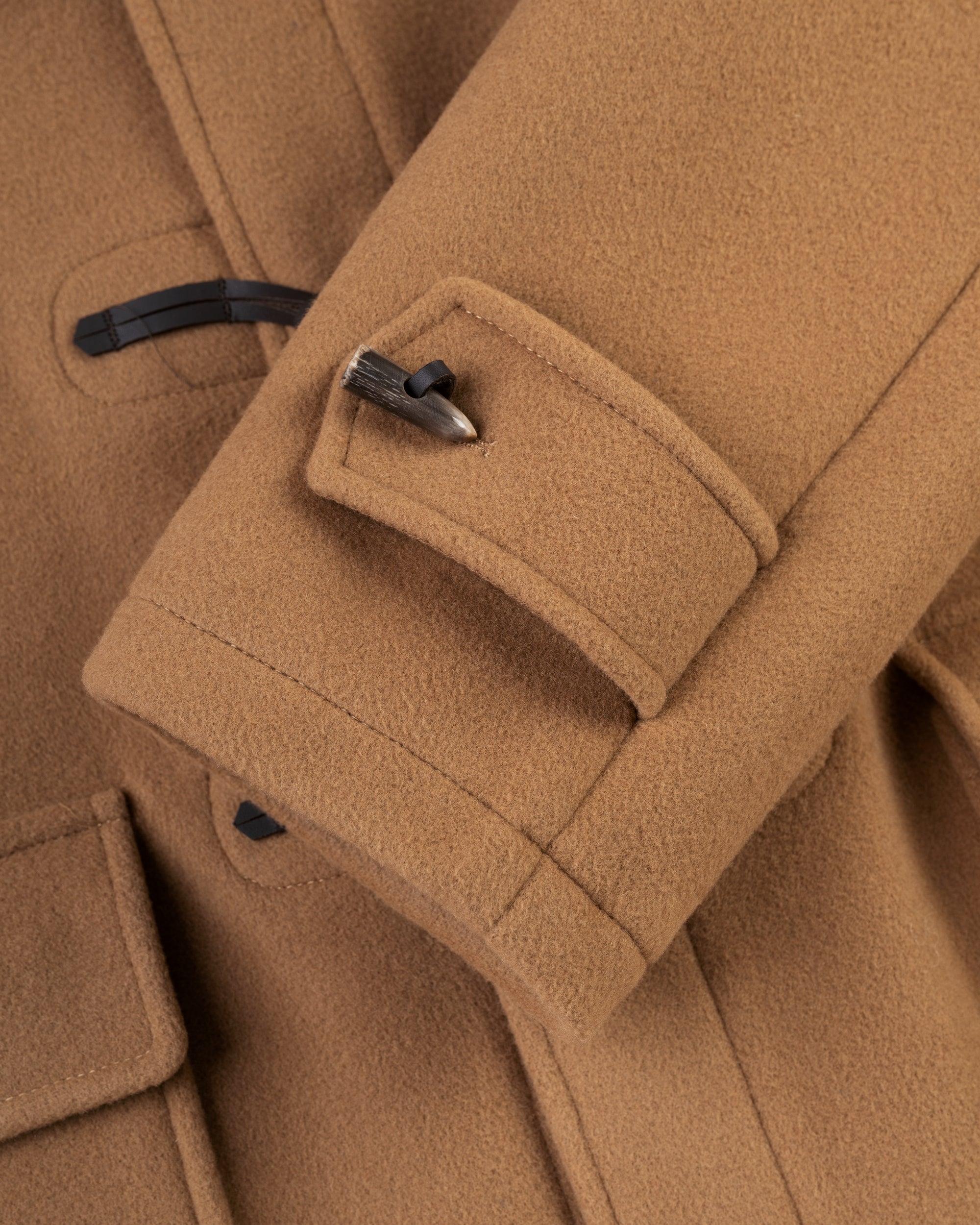 Made-in-England Camel  Classic Morris Duffle Coat