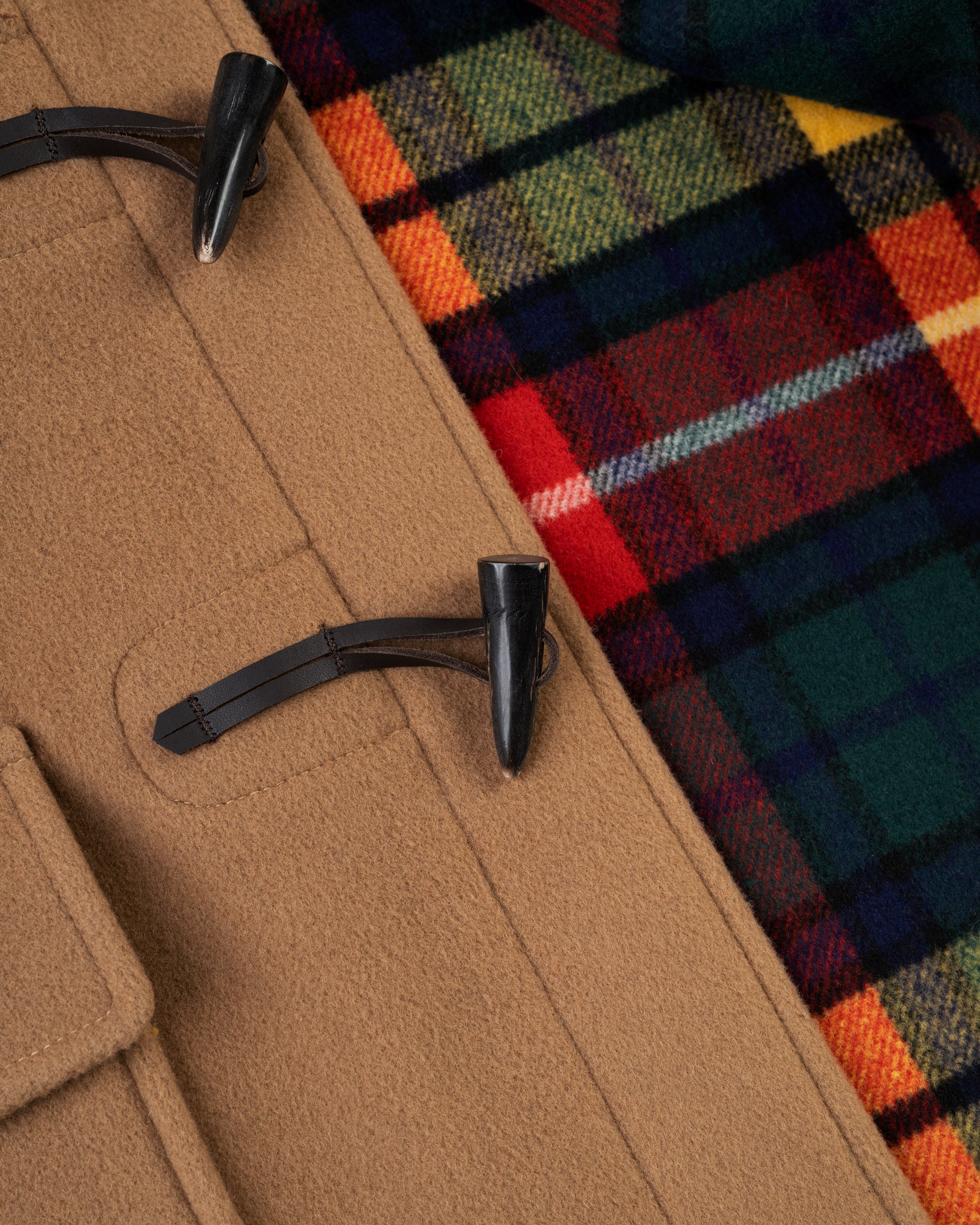 Made-in-England Camel  Classic Morris Duffle Coat