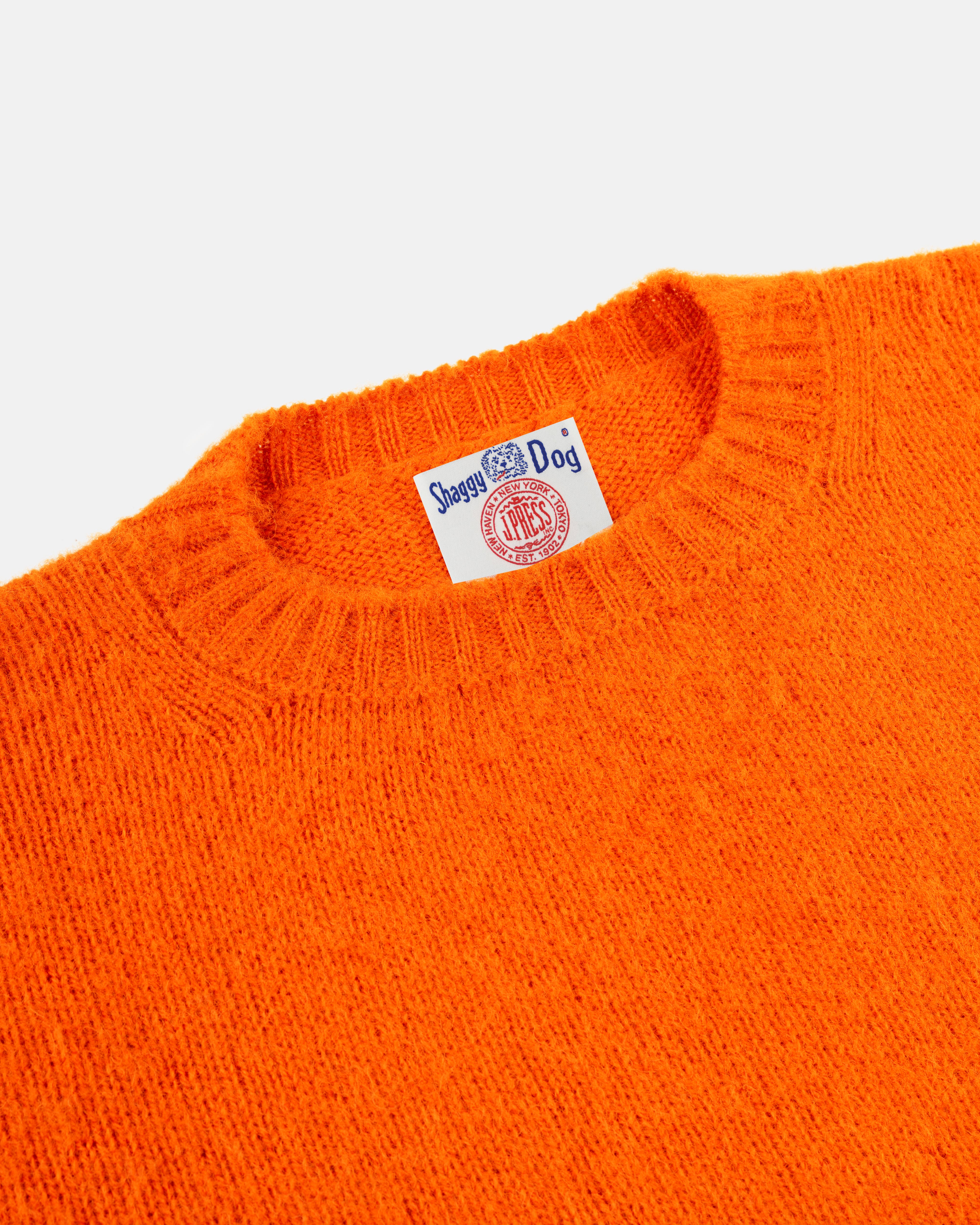 Made-in-Scotland Pumpkin Shaggy Dog Sweater - Classic Fit