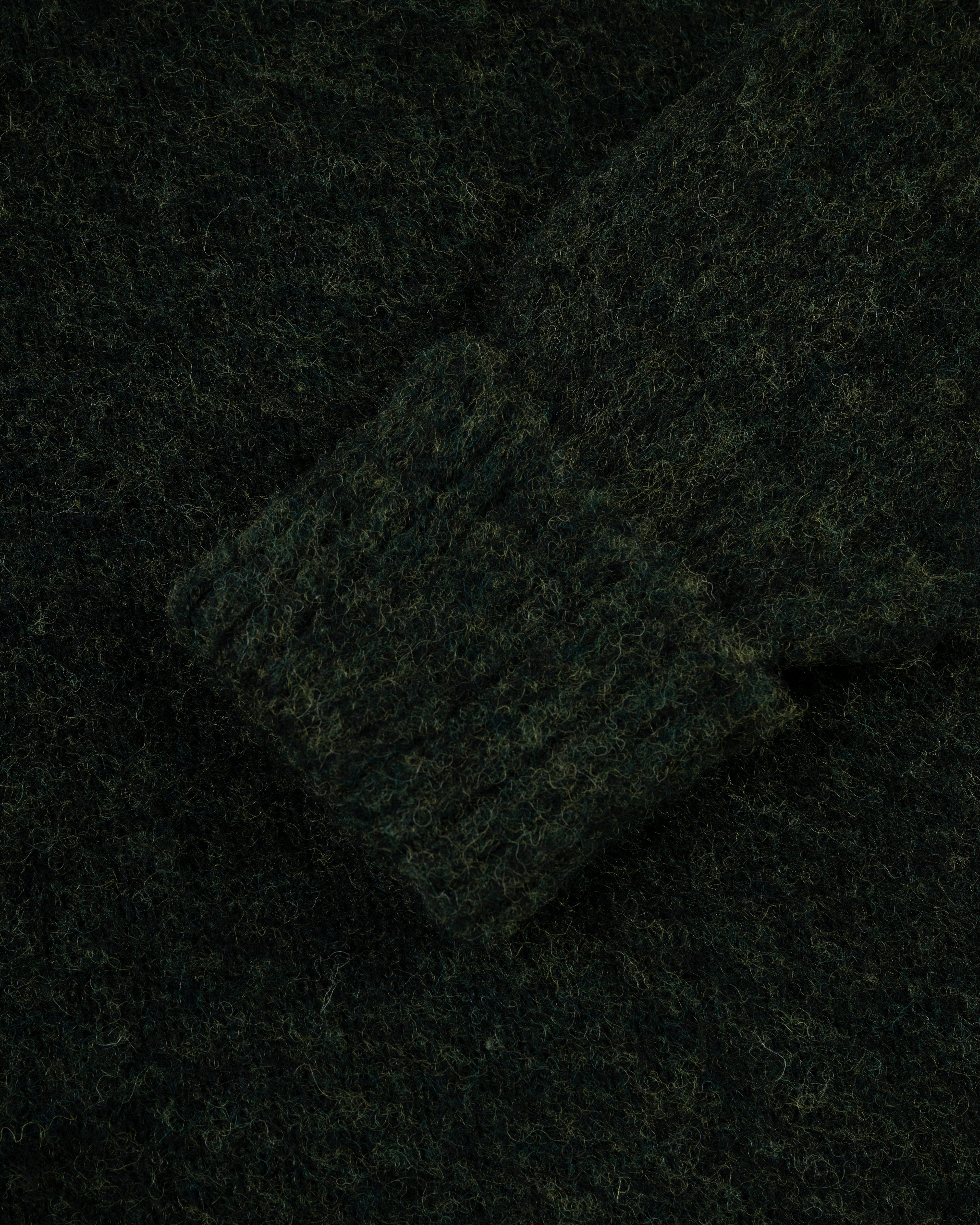 Made-in-Scotland Dark Green Marl Shaggy Dog Sweater - Classic Fit