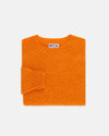 Made-in-Scotland Autumn Orange Shaggy Dog Sweater  - Trim Fit