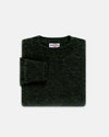 Made-in-Scotland Dark Green Marl Shaggy Dog Sweater - Classic Fit