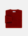 Made-in-Scotland Dark Red Shaggy Dog Sweater - Classic Fit