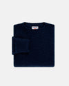 Made-in-Scotland Navy Shaggy Dog Sweater - Classic Fit