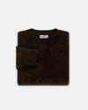 Made-in-Scotland Dark Brown Mix Shaggy Dog Sweater - Classic Fit