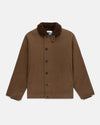 Olive Fleece-lined Canvas Deck Jacket
