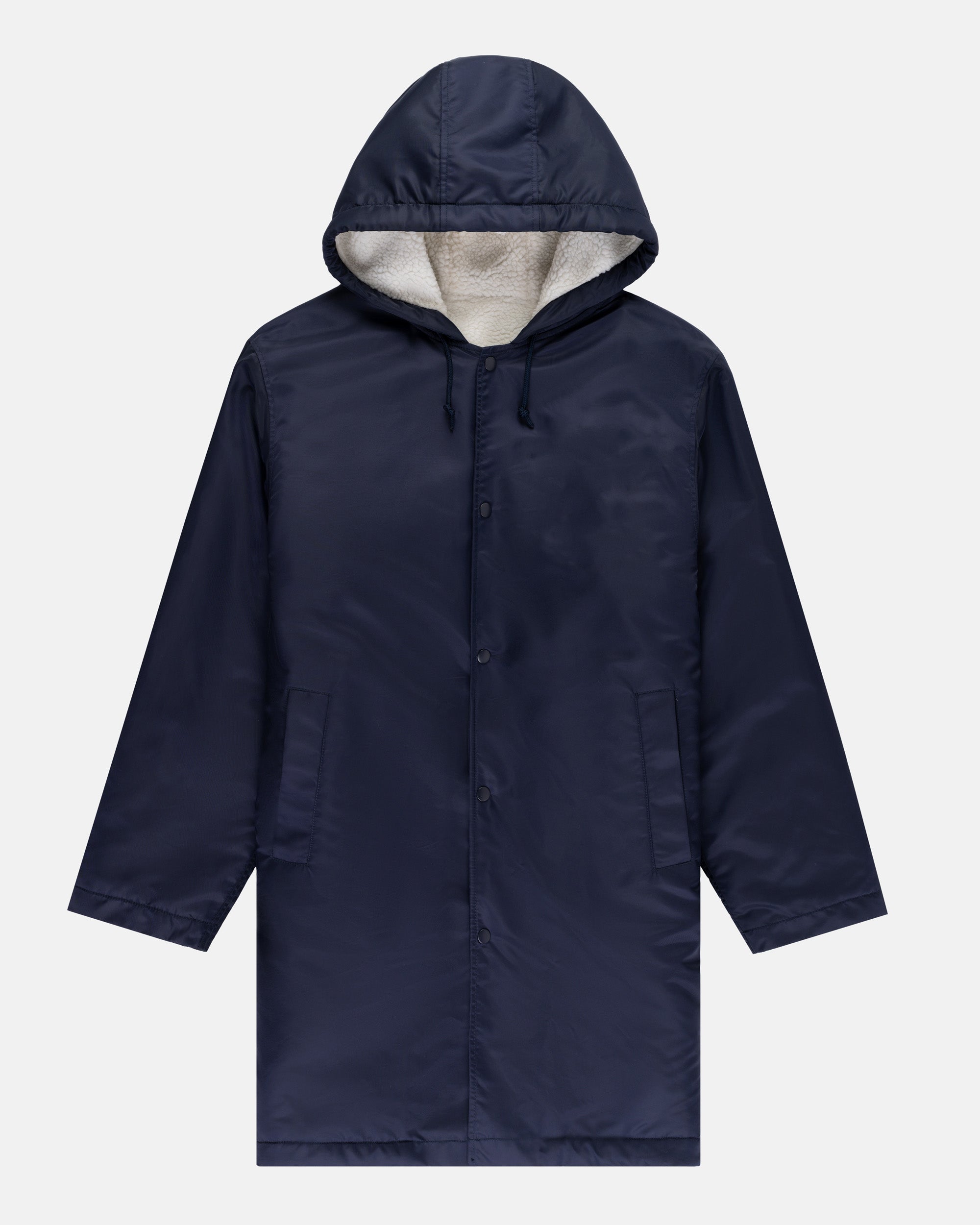 Navy Fleece-lined Sideline Coat
