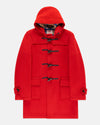 Made-in-England Scarlet Classic Morris Duffle Coat