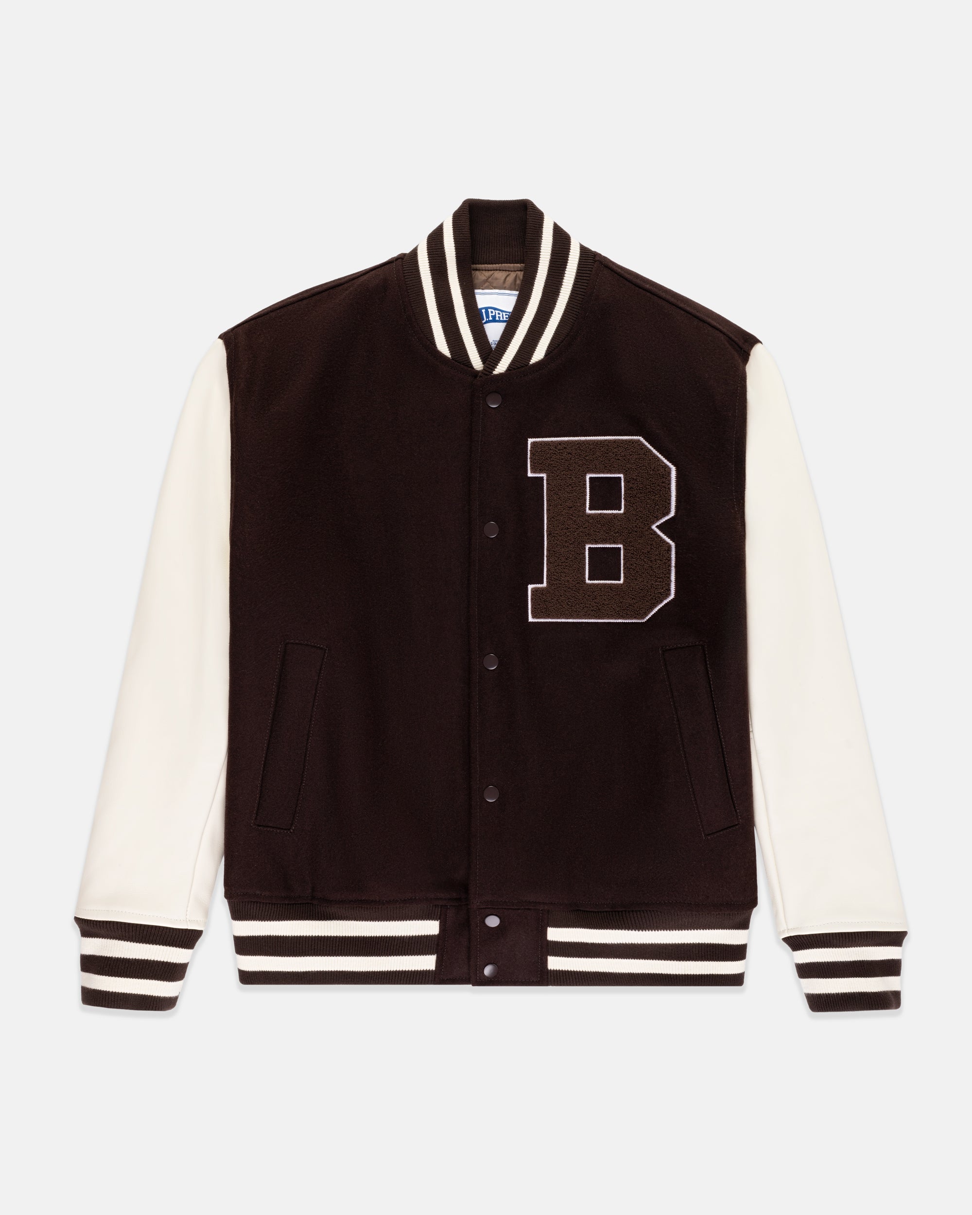 Brown Wool Varsity Jacket