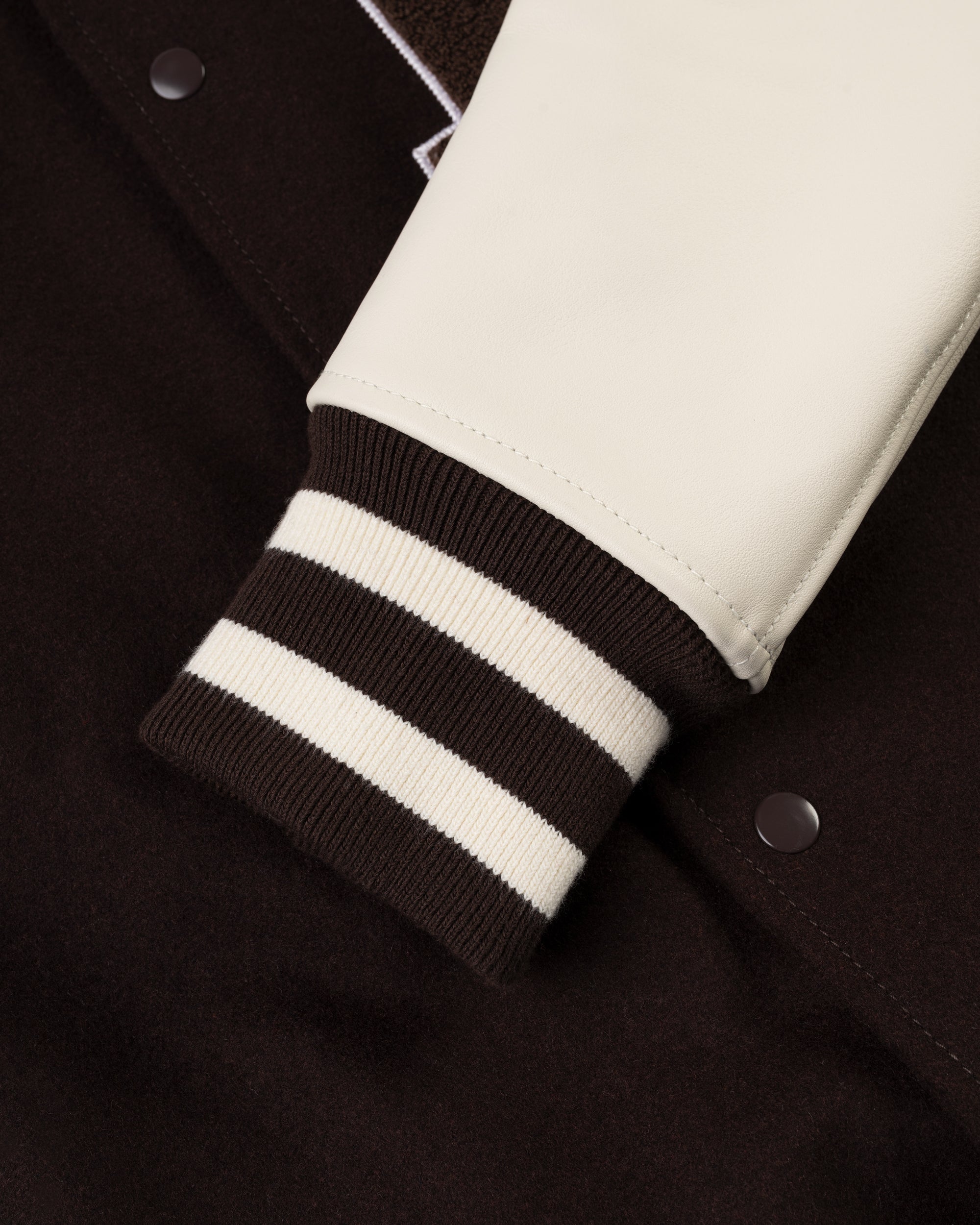 Brown Wool Varsity Jacket