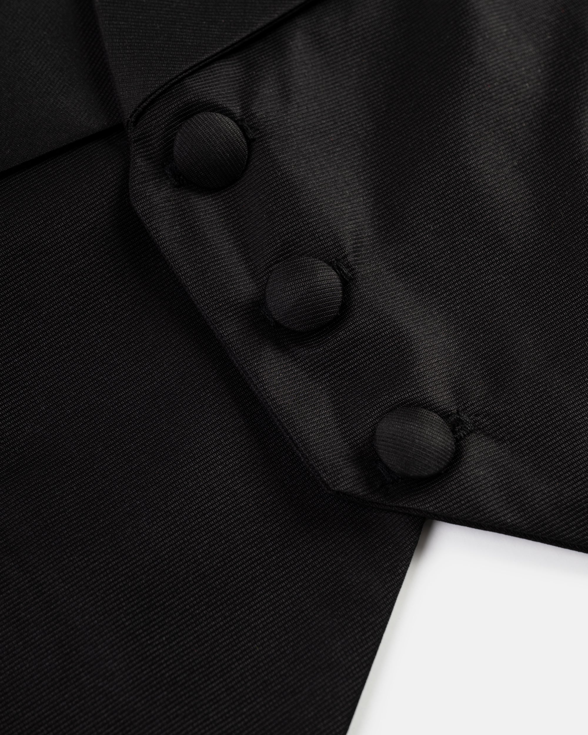 Made-in-USA Black Grosgrain Formal Vest