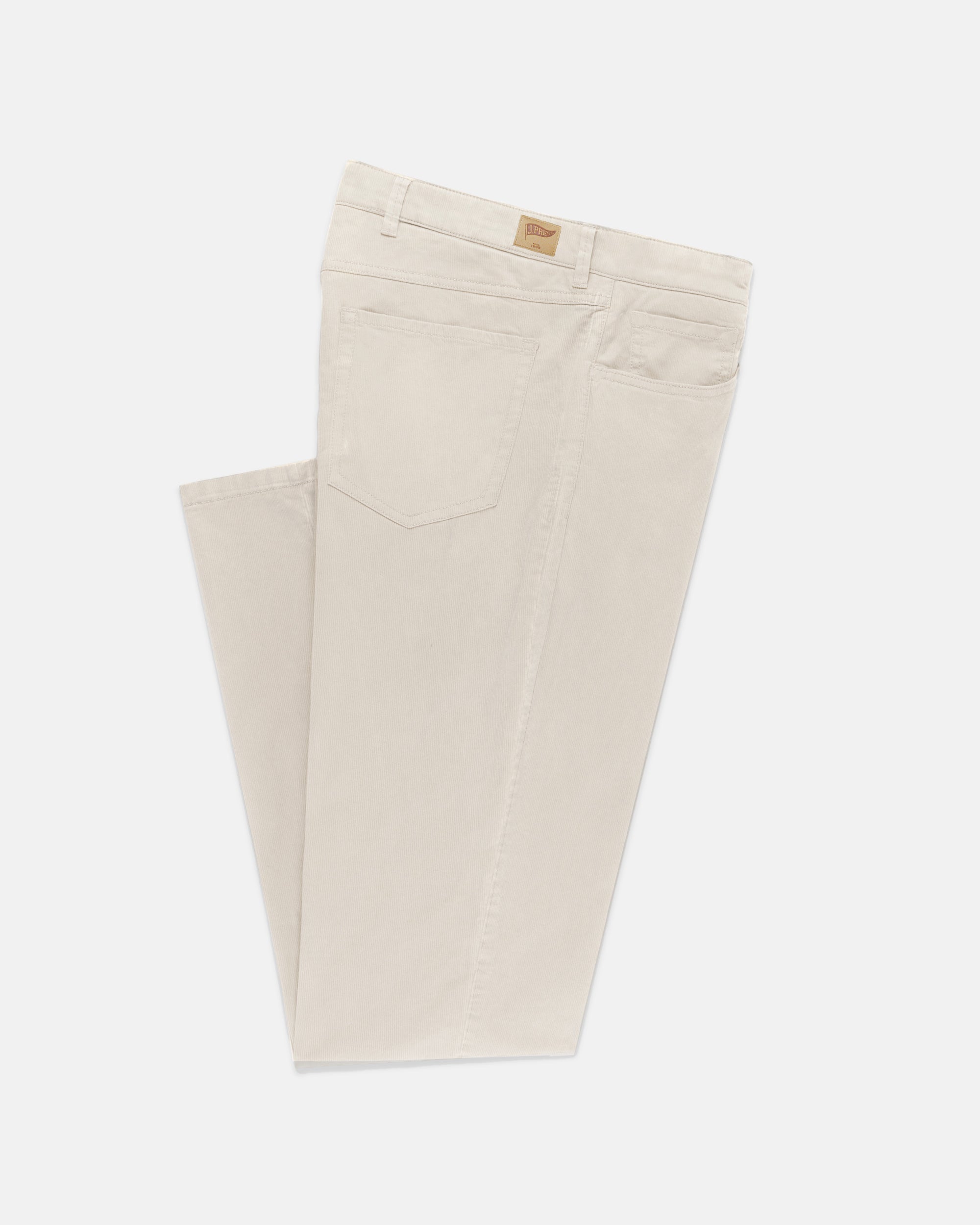Stone Pincord 5-Pocket Pants - Trim Fit