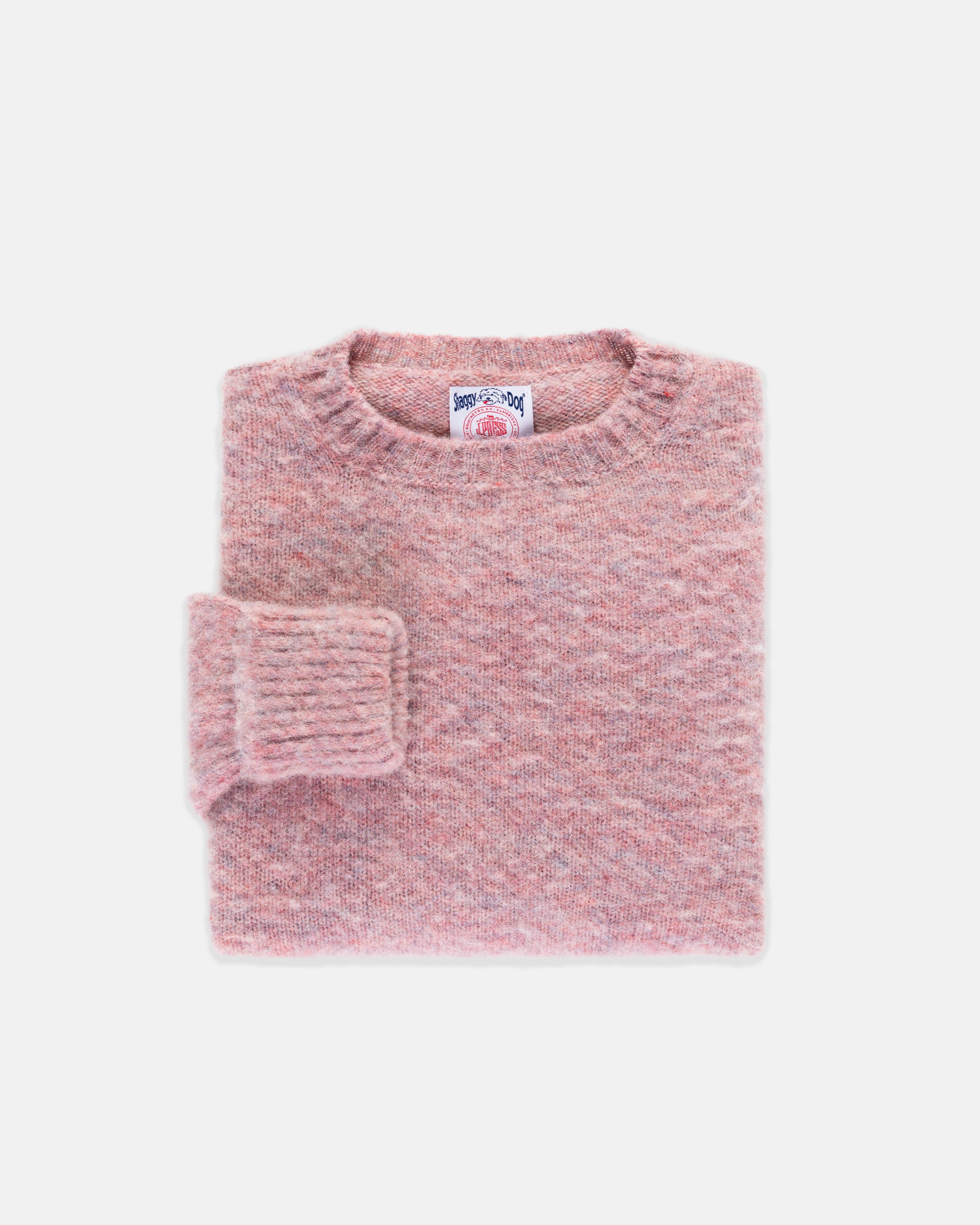 Shaggy Dog Sweater Dark Pink Mix - Classic Fit | Men's Sweaters