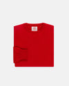 Made-in-Scotland Red Cashmere Crewneck Sweater
