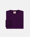 Made-in-Scotland Purple Cashmere Crewneck Sweater