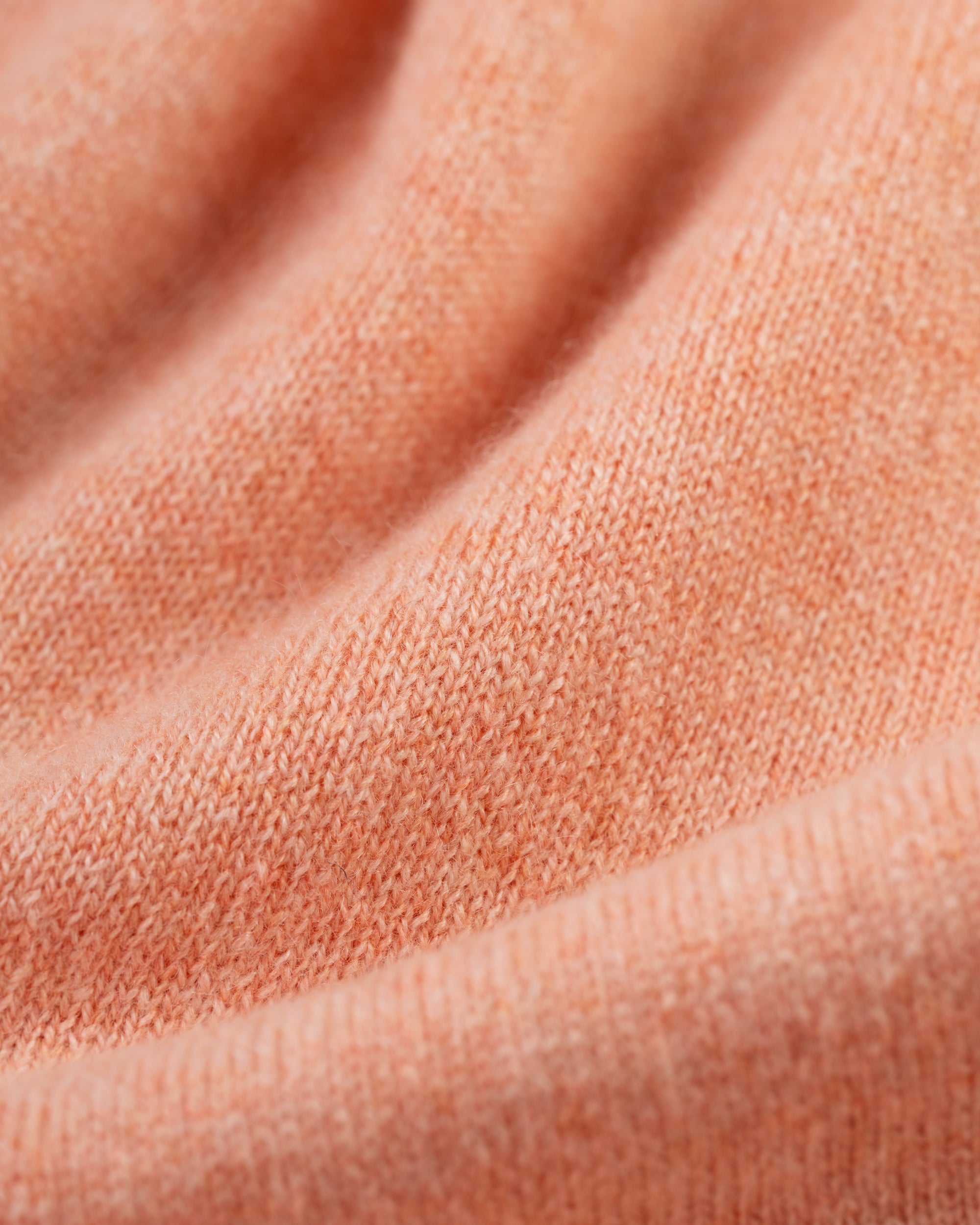 Made-in-Scotland Salmon Cashmere V-neck Sweater