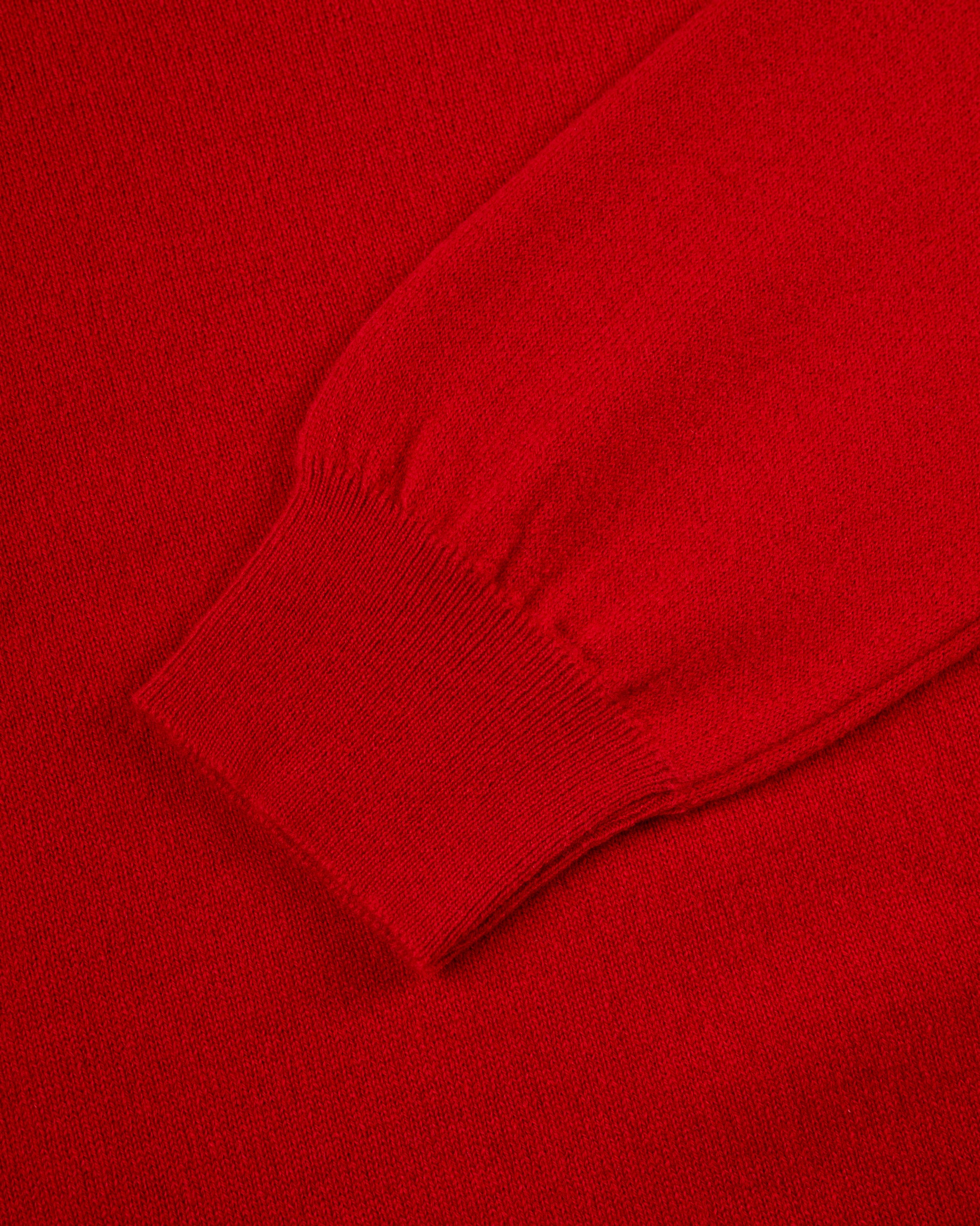Made-in-Scotland Red Cashmere Crewneck Sweater