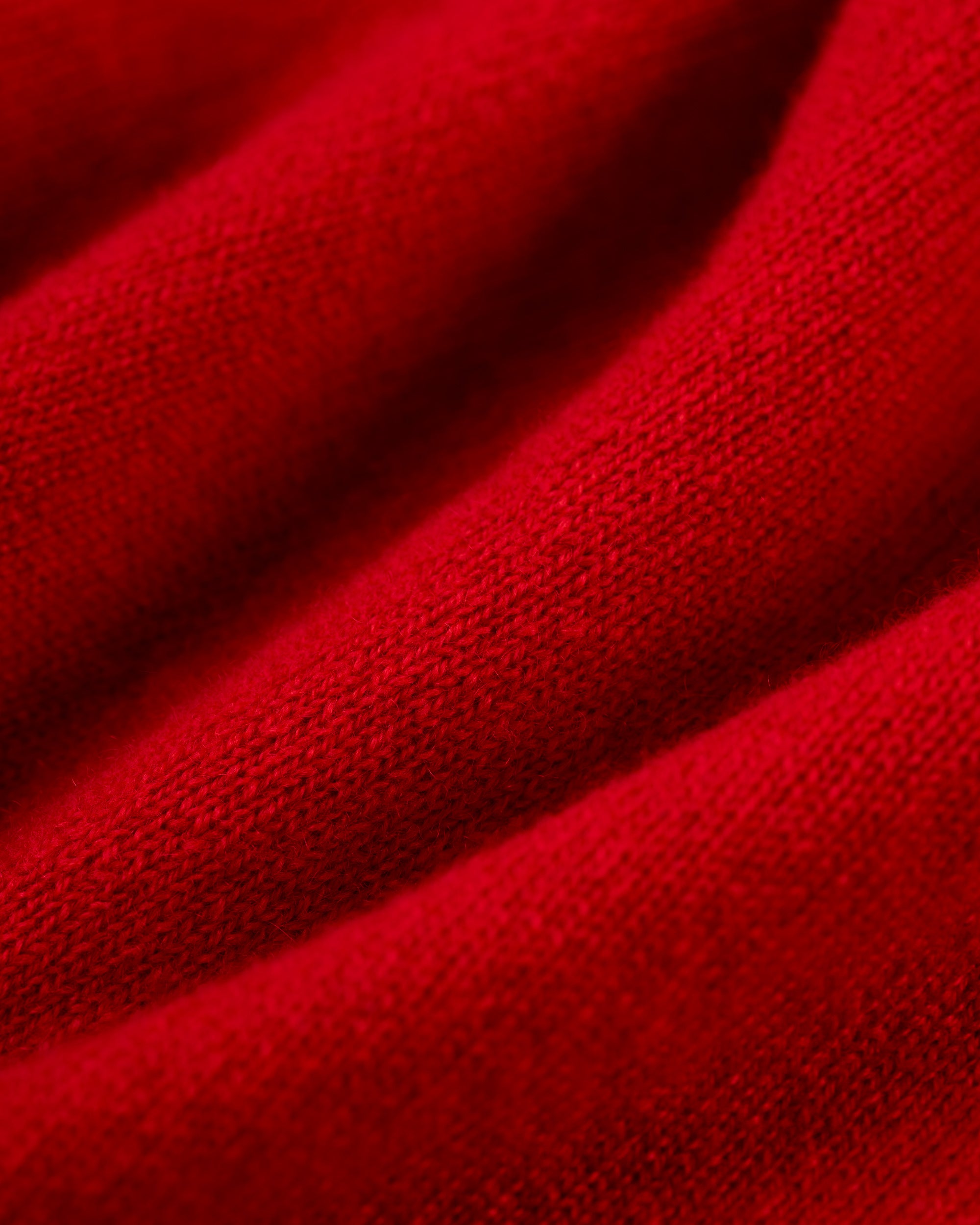 Made-in-Scotland Red Cashmere Crewneck Sweater