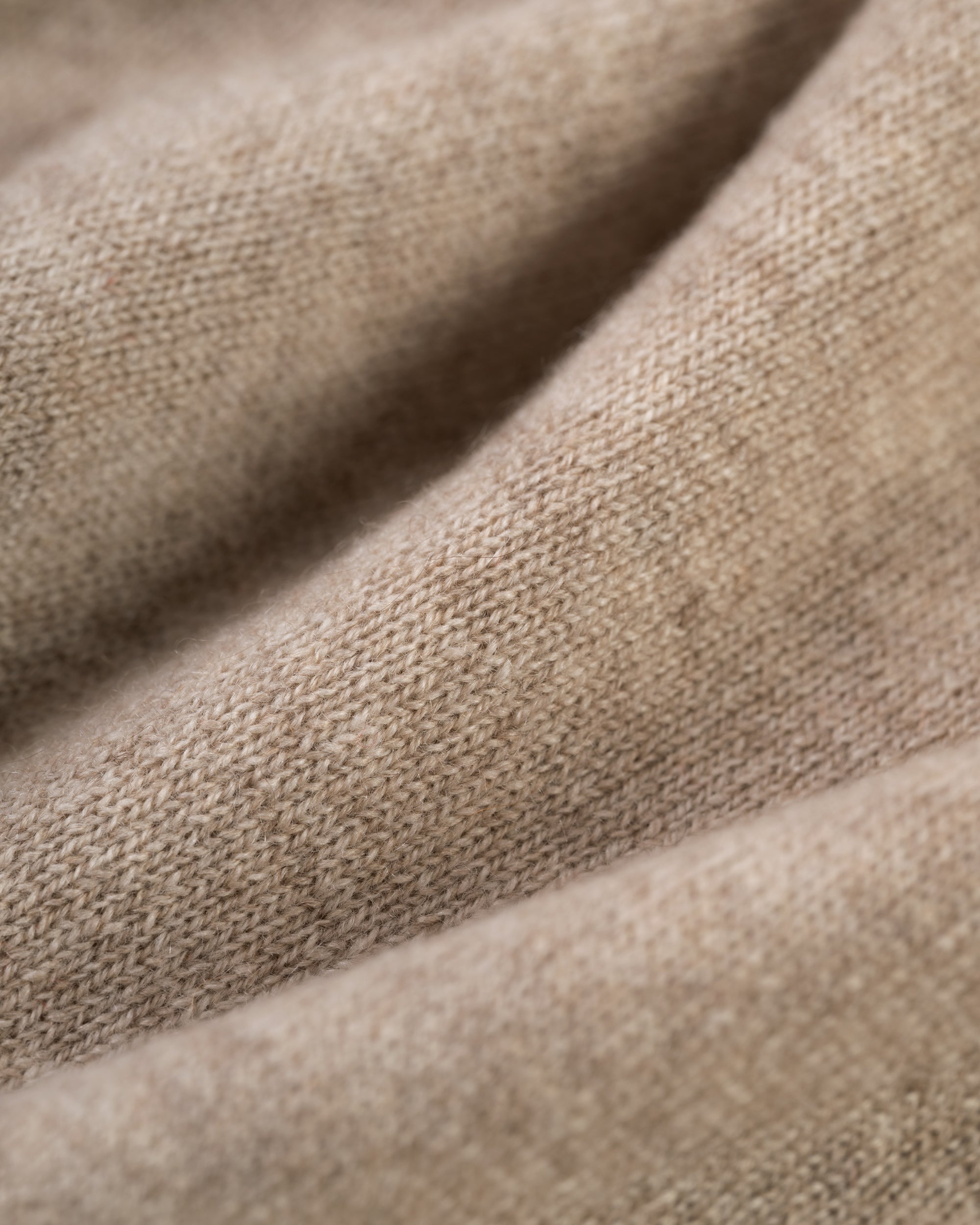 Made-in-Scotland Tan Cashmere Crewneck Sweater