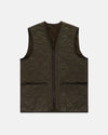 Barbour Olive Polarquilt Zip-In Waistcoat Liner