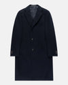 Made-in-USA Navy Wool/Cashmere Topcoat